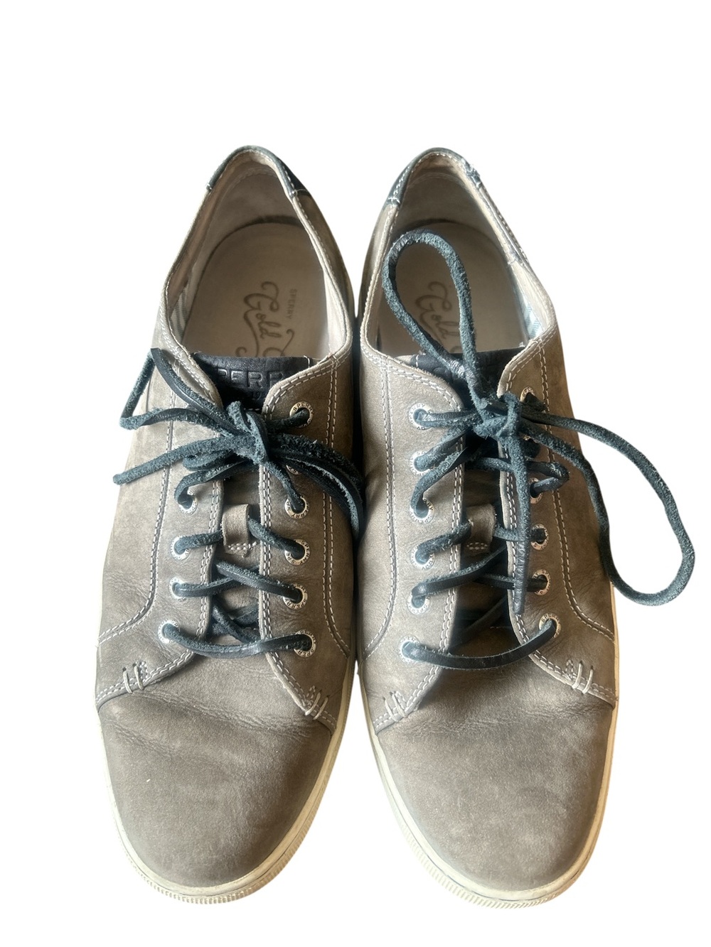 Sperry Gold Cup Gray Suede Lace-Up Sneakers